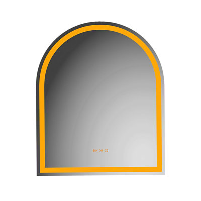 30*36 LED Lighted Bathroom Wall Mounted Mirror With High Lumen+Anti-Fog