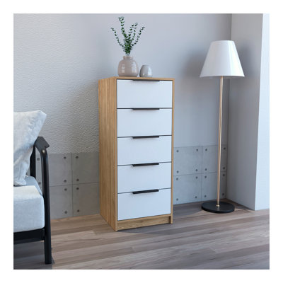 Commode verticale H 42 po, 5 tiroirs