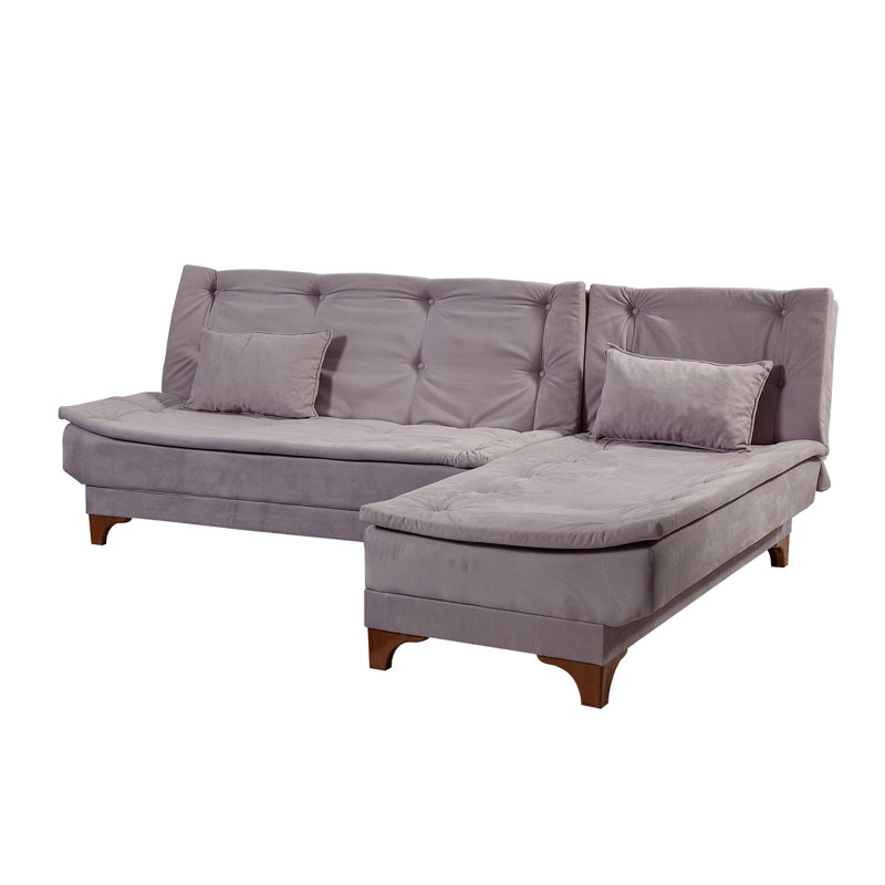 Matoury Corner Sofa-Bed, Grey