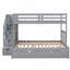Lit mezzanine en bois avec lit gigogne