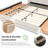 Chenille Upholstered Platform Bed Frame With Padded Headboard And Storage Drawer-1450864434-1450864432