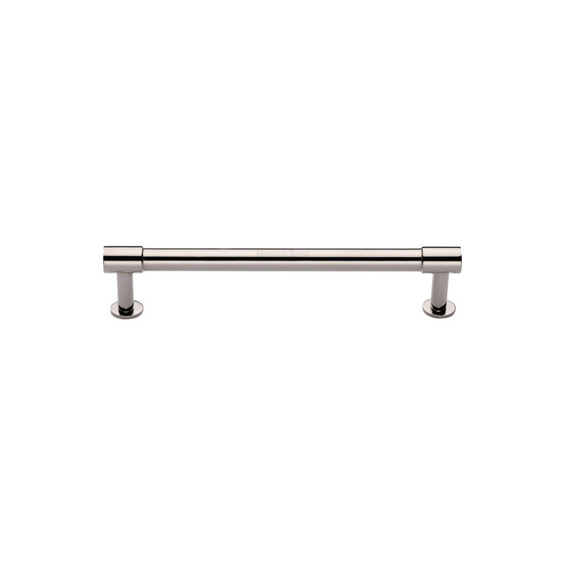 Heritage Brass Heritage Cabinet Pull Phoenix Design with Rose, Polished Nickel, 9.6cm