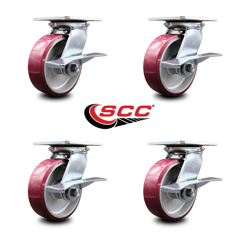 Heavy Duty Polyurethane on Aluminum Caster