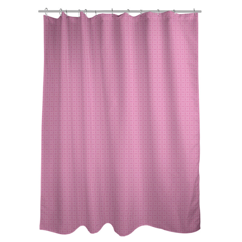 Rideau simple à deux napperons, Rose clair