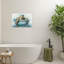 Tortue de mer dans une baignoire, aquarelle, art mural, 16 x 20