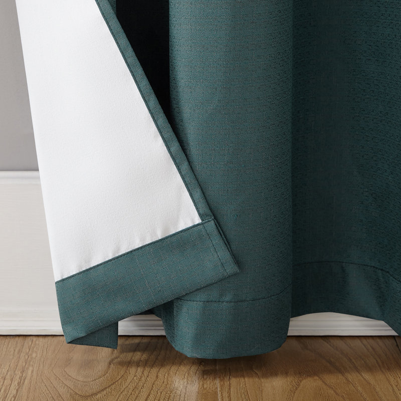 Sauers Thermal Insulated Room Darkening Grommet Curtain Panel, 40" W x 84" L, Teal