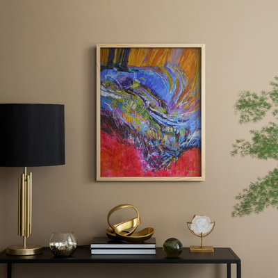Vibrant Flow II Framed Print - Solid Wood