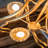 4-Light Gold Open Frame Chandelier with Glass Shades, Adjustable Chain for Dining & Foyer