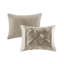 Ensemble d'édredon touffeté grand taupe, 7 pièces | Idée de cadeau