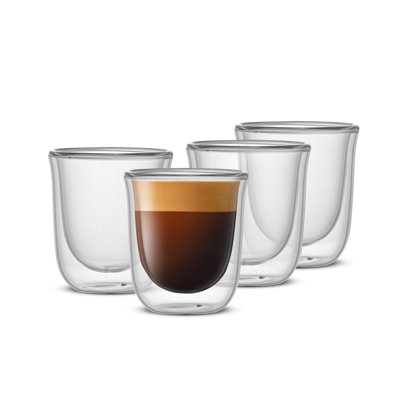 JoyJolt Javaah Double Wall Insulated Espresso Glasses, 2oz