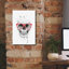 «Skull With Red Glasses» par Balazs Solti, art mural sur toile-101511461