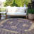 Machine Washable Indoor/Outdoor Xhevrie Purple Rug-1672857896