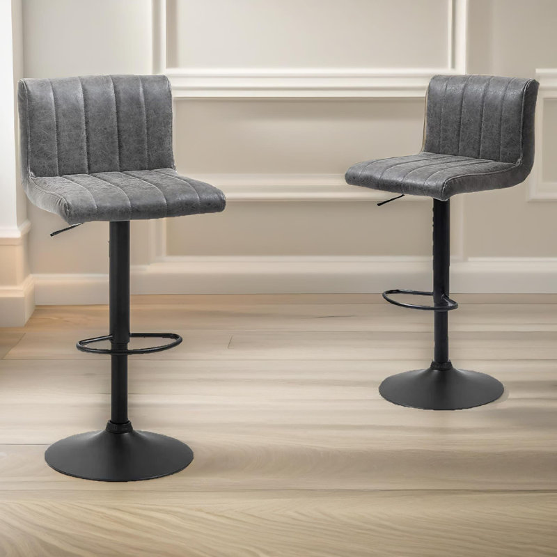 Baldinelli Swivel Upholstered Adjustable Height Counter Stool