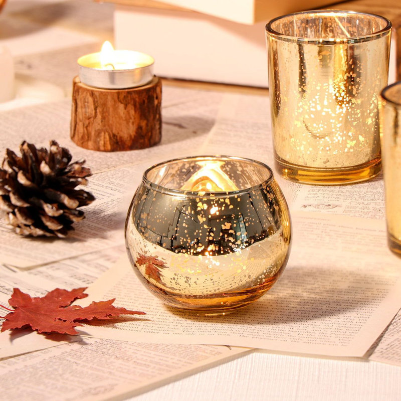 48pcs Gold Votive Candle Holders Bulk
