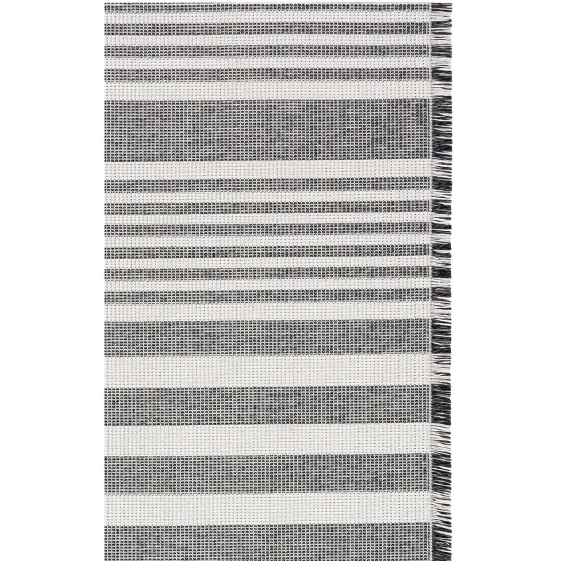 Tapis ivoire / noir Leiner, Rectangle 5 pi x 7 pi 7 po
