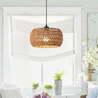 Lustre bohémien en rotin