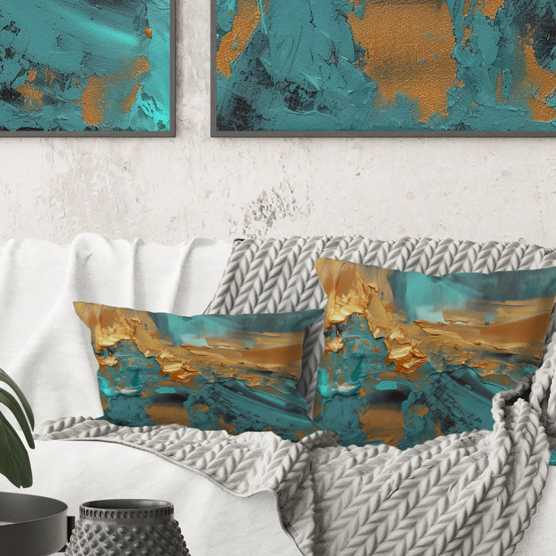 Coussin Whirling Waves VI - Abstract Abstract