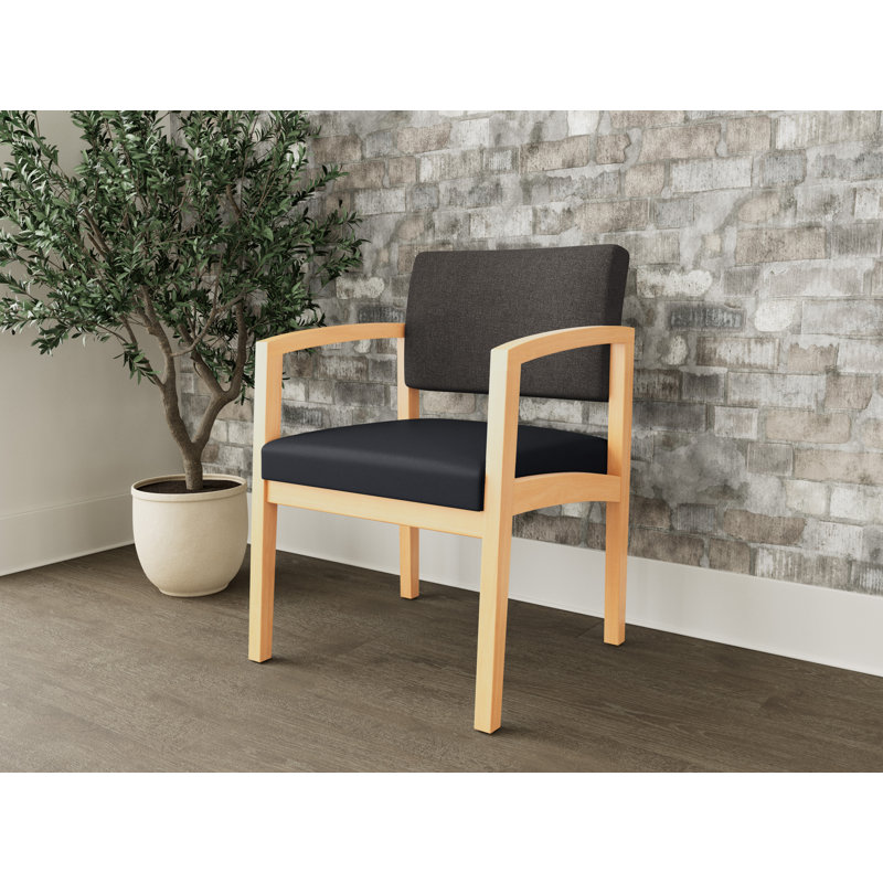 Chaise en bois Lenox, Naturel, Fumée Archetype / noir Modena