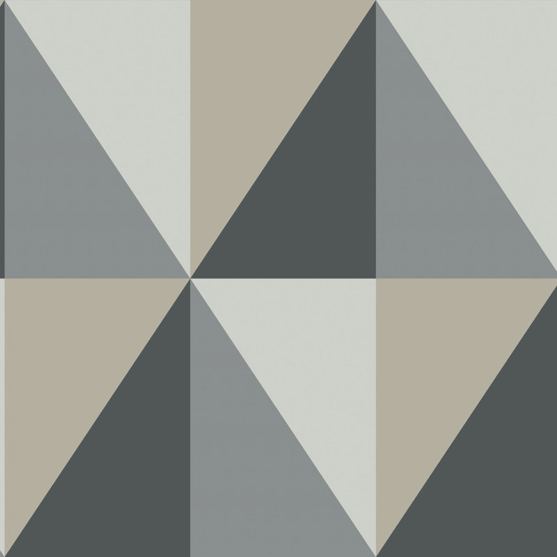 Apex Grand Geometric Wallpaper Roll, Gray/Black
