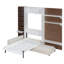 Lit escamotable simple avec tablettes, armoire de rangement, canapé et panneau imprimé-1913949899