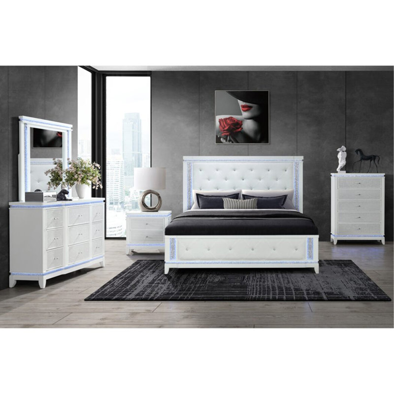 Table de chevet blanche ADALID