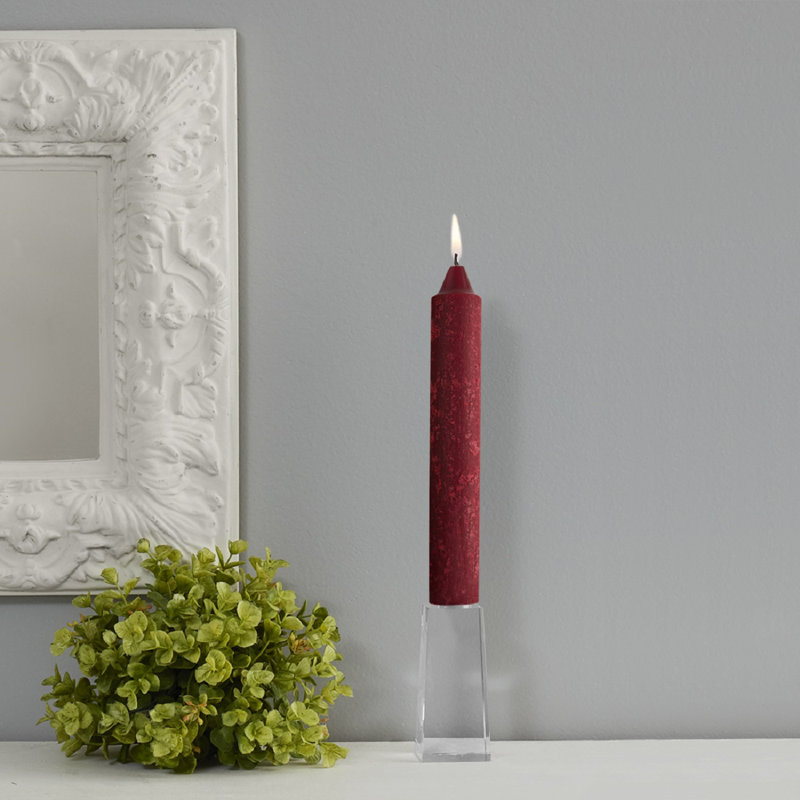 Bougie Timberline Collenette, Grenat, H 7 po x l 1,25 po x P 1,25 po