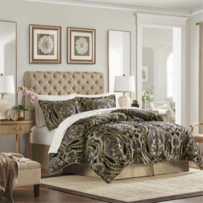4 Pcs King Comforter , 2022 Upgraded, - , Pattern, Chenille Front Of Comforter, Solid Reverse, Zippers On Shams, In Antique Satin Appearance, 1 Exquisite Design, Hidden With Texture, 110"W X 96"L