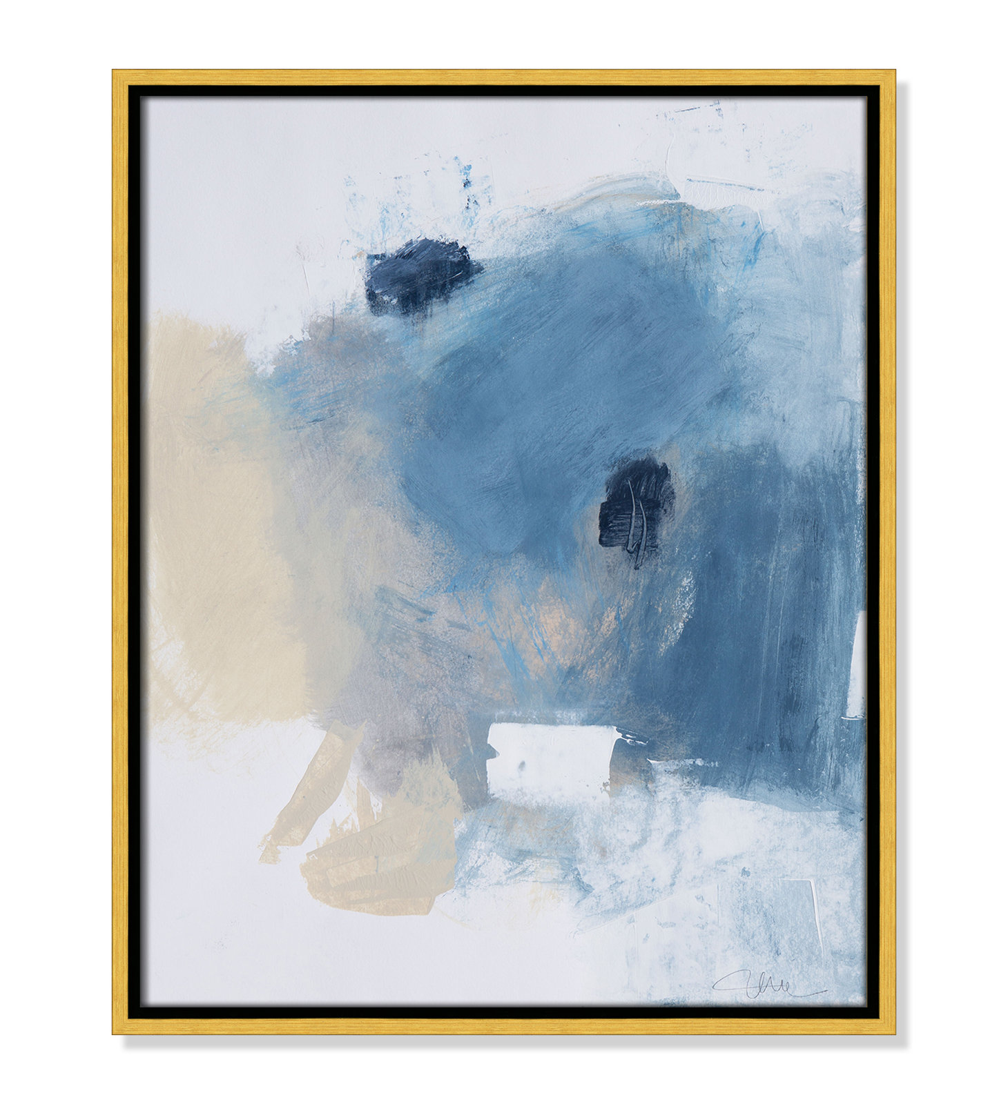Runa "Coastal Carnival I" Print, Gold Floater Framed Canvas, No Mat, 21.5" H x 17.5" W x 2" D