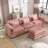112 Inch Oversized Sectional Sofa Cloud Couch, Modern Chenille L Shaped Modular Sleeper with Moveable Ottoman & Memory Foam-8454155