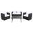 Tarien 4 - Person Patio Conversation Set with Cushions-438471707