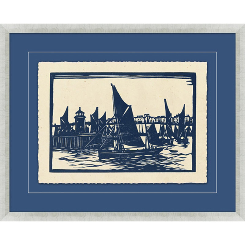 Indigo Ships 2 Painting