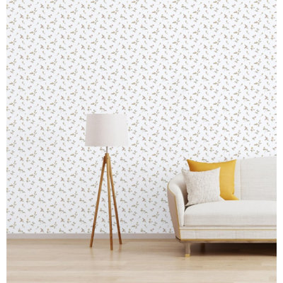 Rouleau de papier peint à motif floral EcoDeco Cottage Chic