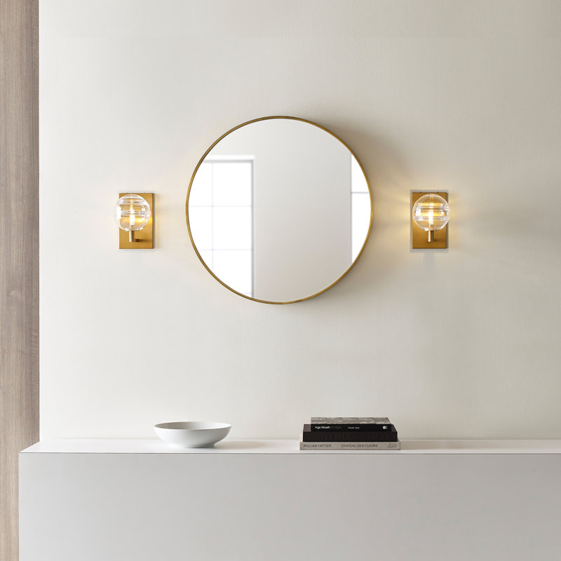 Sedona 1 - Light LED Armed Sconce, Aged Brass, Clear, No