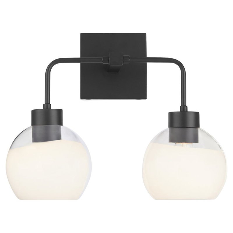Éclairage pour meuble-lavabo 2 lumières Birdena, Matte Black