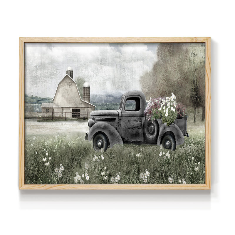 Country Nostalgia -Framed Print - Restickable, Natural, 16" H x 20" W