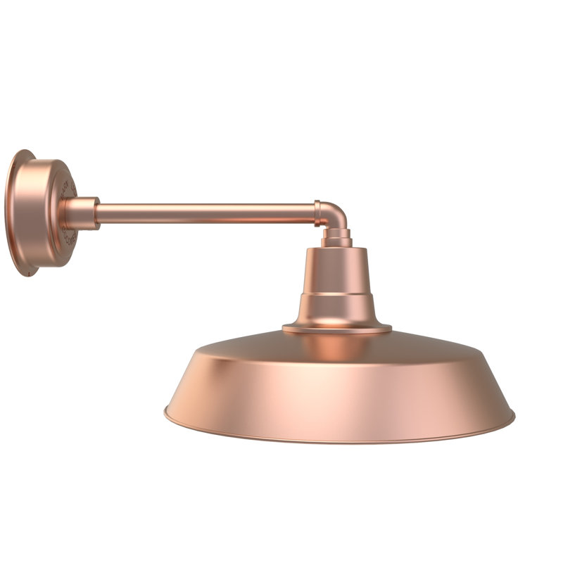 Haleigh LED Wall Light, 11" H x 18" W x 25.5" D, Solid Copper