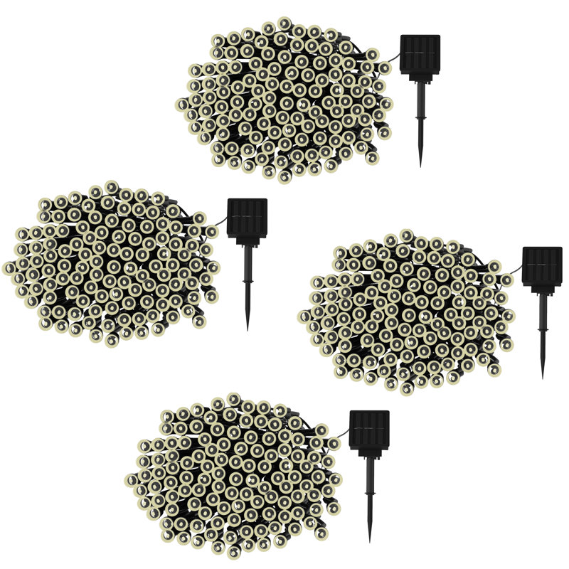 Guirlande de lumières solaires d'extérieur Arlmont & Co., ensemble de 4