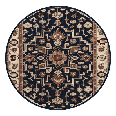 Machine Washable Persian Purple Area Rug