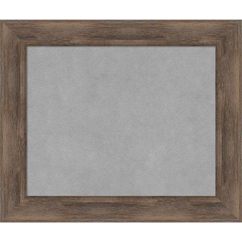 Tableau magnétique encadré en bois dur moka, H 21 po x l 25 po