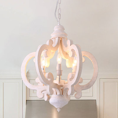 Lustre rétro à intensité variable avec base candélabre 6 lumières Ambrose