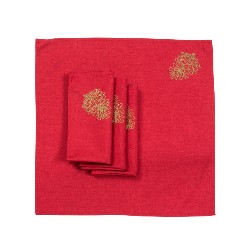 Kiefer Polyester Embroidered Square Napkin