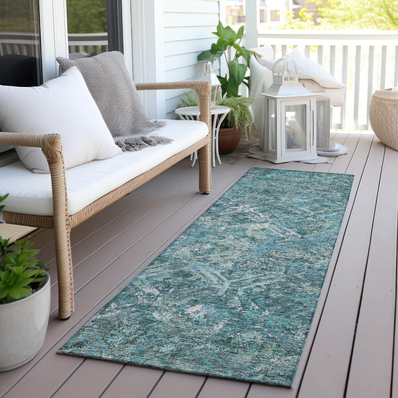  Mahaney Indoor/Outdoor Area Rug with Non-Slip Backing, Runner 2'3" x 7'6"