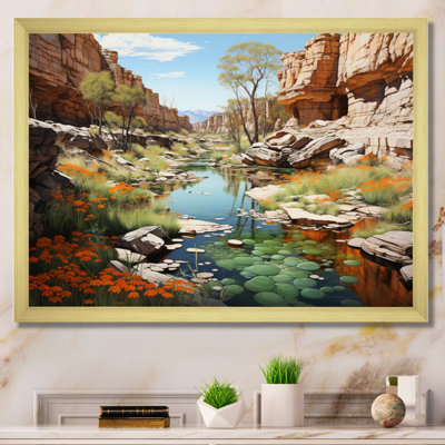 " Beige Green Canyon Canyons Depths "