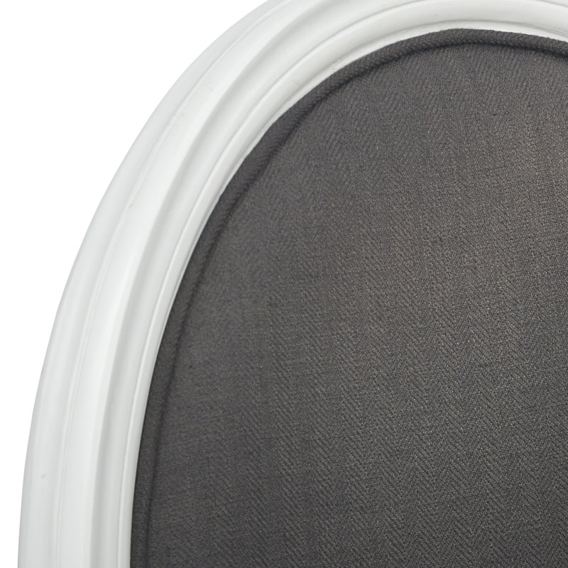 Fowey 19.5'' H Upholstered Side Chair, White, Charcoal Gray