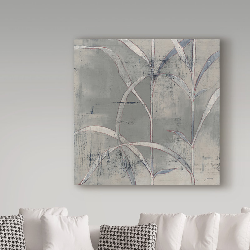«In the Garden III Grey», reproduction d'art sur toile tendue, H 14 po x l 14 po x P 2 po