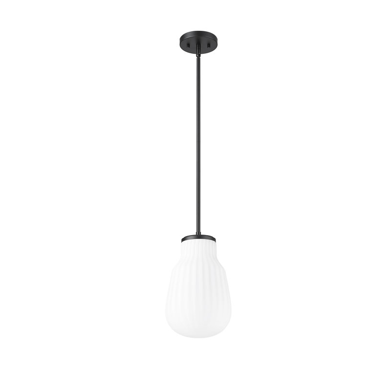 Luminaire suspendu 1 lumière Burstyn, Noir mat