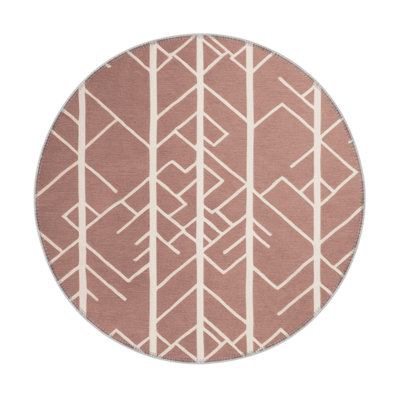 Tapis brun intérieur et extérieur Trellis