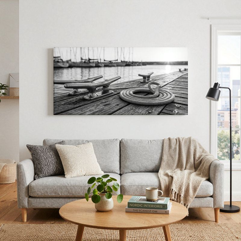 «Dock Rope», ensemble de 1 reproduction d'art sur toile, 48“W x 24”H, Wrapped Canvas