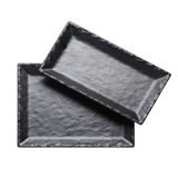 Faux Slate Platter With Raised Rim