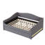 Lit de jour moderne pleine grandeur avec molleton gris et lit gigogne multifonctionnel-974519770-974519771